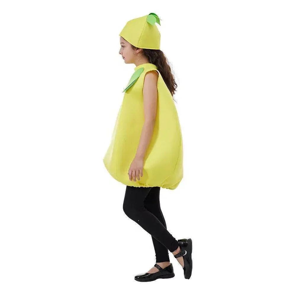 Kids Lemon Baby Fruit Jumpsuit Halloween Cosplay School Party Costumes - Azufun