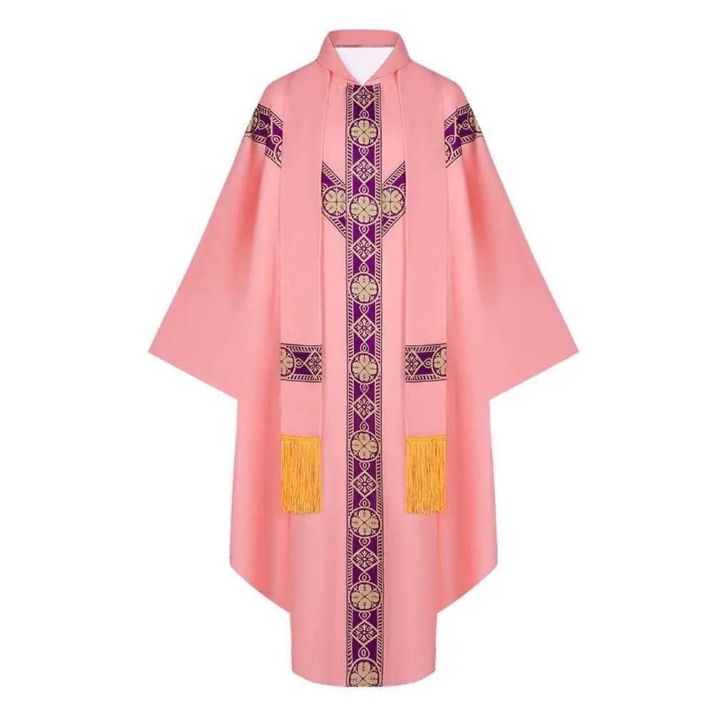 Medieval Cloak Spliced Priest Uniform Cosplay Costume Outfits Halloween Carnival Suit - Azufun