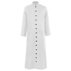 Men's Single Breasted Minister Choir Cassock Robe Costumes Party Performance - Azufun