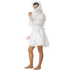 Men's Wedding Dress Funny Male White Bride Costume Halloween Stag Night Party Outift - Azufun