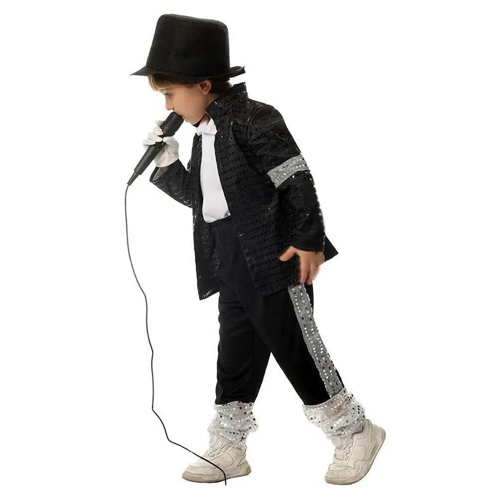 Michael Jackson Kids Performance Costume Tap Dance MJ Imitation Outfit - Azufun