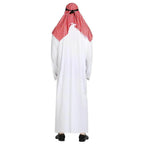 Middle East Dubai Prince adult male White Arab Red turban performance stage costume Cosplay - Azufun