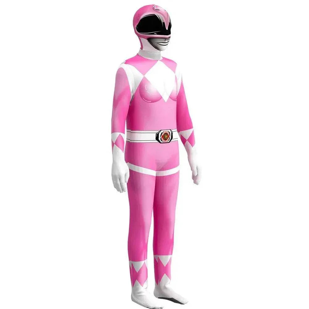 Mighty Morphin Power Rangers Costume Kids Superhero Bodysuit Halloween jumpsuits onesies - Azufun