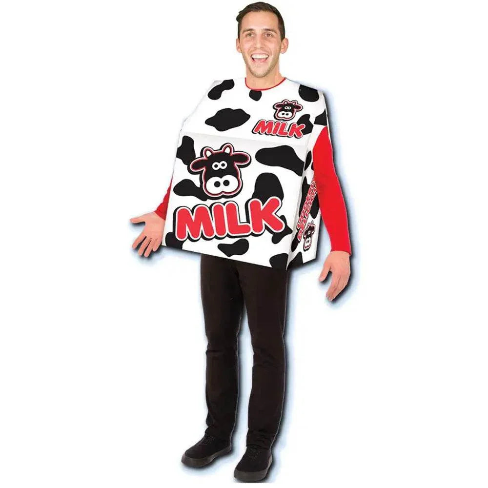 Milk Box Cosplay Costume Food Role-playing Parent-child Outfit Halloween Dress For Kids Adult - Azufun