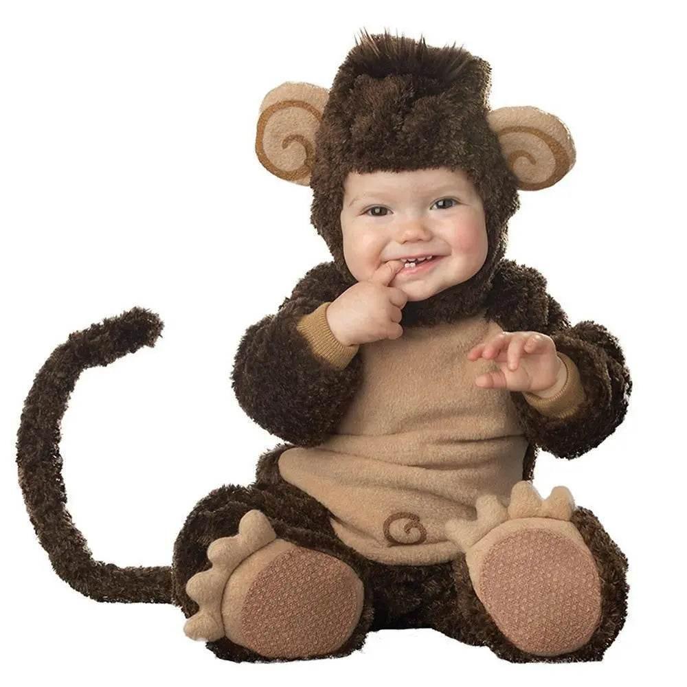 Monkey Romper Baby Infant Toddler Animal Onesie Costume - Azufun
