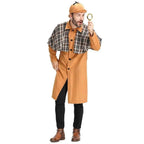 Mystery Game Role Playing Men Detective Adult Cosplay Costume Outfits Carnival Suit - Azufun