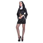 Nun Costume Halloween Outfits Performance Cosplay Party Carnival - Azufun