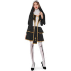Pastor Fr Nun Couples Costume Halloween Outfits Cosplay Party Carnival - Azufun