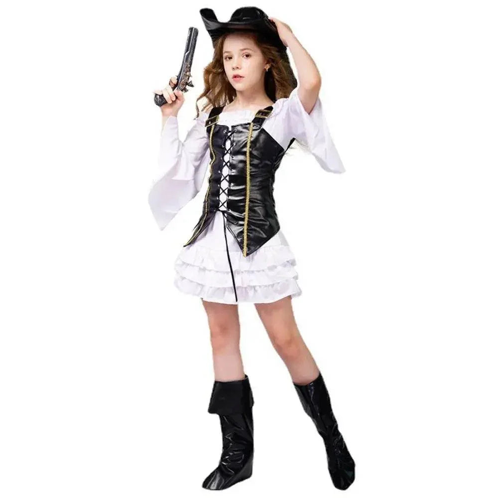 Pirate Outfit Cosplay Costume Fancy Dress Halloween For Kids - Azufun