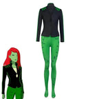 Poison Ivy Cosplay Costume Harley Quinn Outfits Halloween Carnival Dress Up Suit Outfit For Women - Azufun