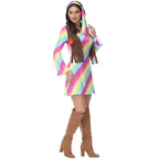Retro Disco 80s Costumes Vintage Cosplay Halloween Outfit Fancy Dress - Azufun