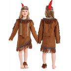 Savage Indian Chief Cosplay Halloween Masquerade Costumes for Kids - Azufun