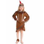 Savage Indian Chief Cosplay Halloween Masquerade Costumes for Kids - Azufun