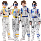 Space Suit Astronaut Couples Costume Carnival Halloween For Kids Girls Boys - Azufun
