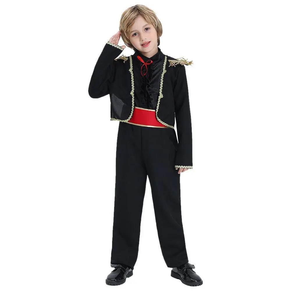 Spanish Matador Flamenco Dance Exotic Kids Cosplay Costume - Azufun
