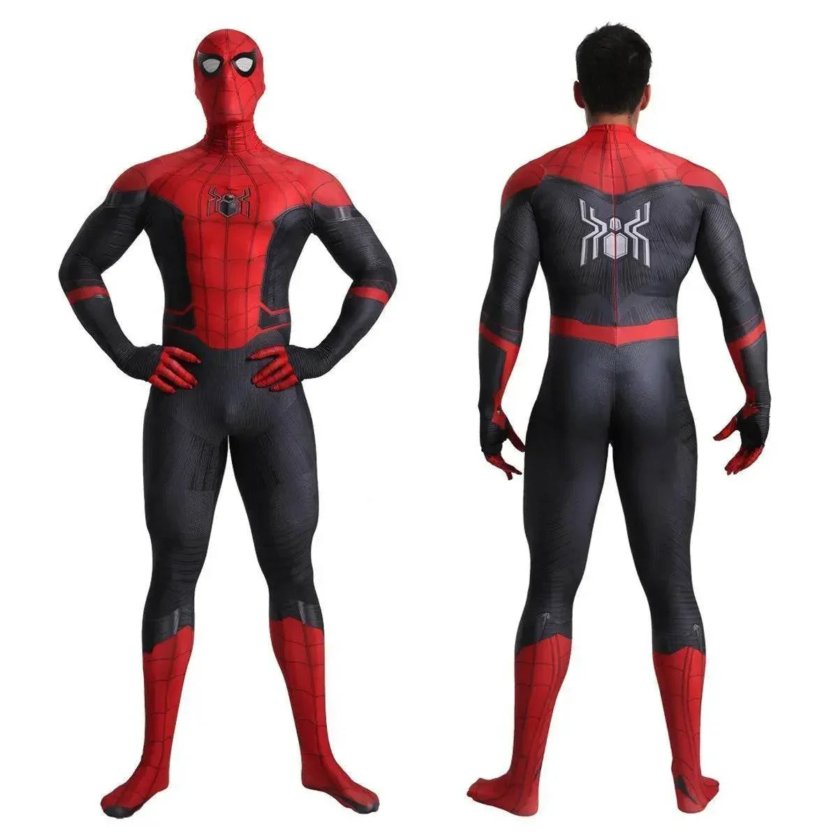 Spider-Man Far From Home Peter B Parker Cosplay Costume Halloween Outfits Bodysuit For Adult Kids - Azufun