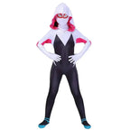 Spider-Man Women Gwen Stacy Cosplay Costume Zentai Jumpsuit Adult Kids - Azufun