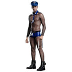 Stag Do Men Blue Police Night Club Costume - Azufun