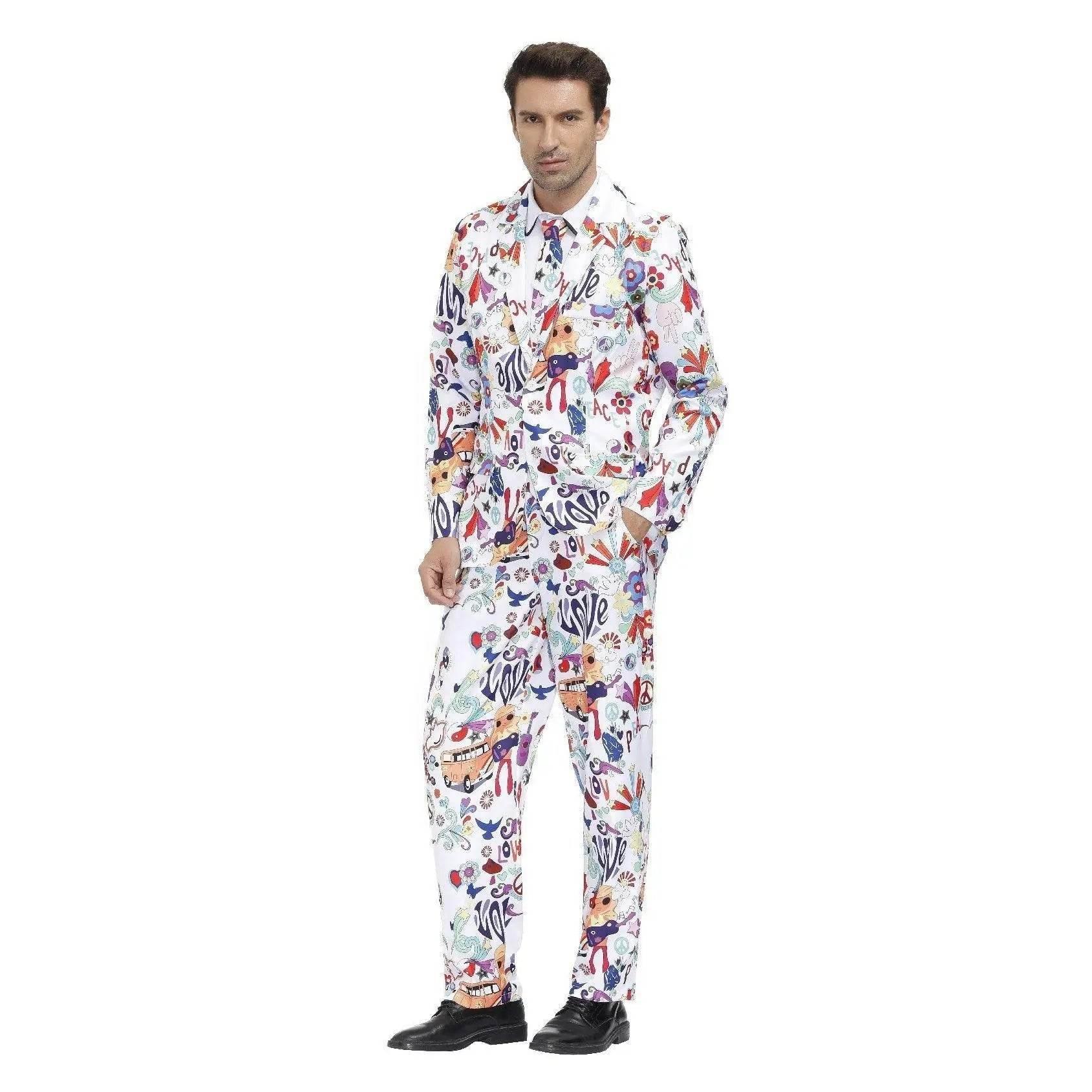 Stag Do Party Fancy Dress Host Printed Suit For Men - Azufun