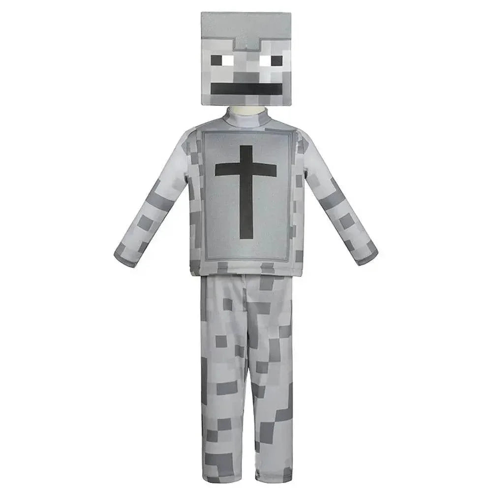 Steve Costume Minecraft Herobrine Notch Alex Cosplay Stage Game Costumes Suits For Kids - Azufun