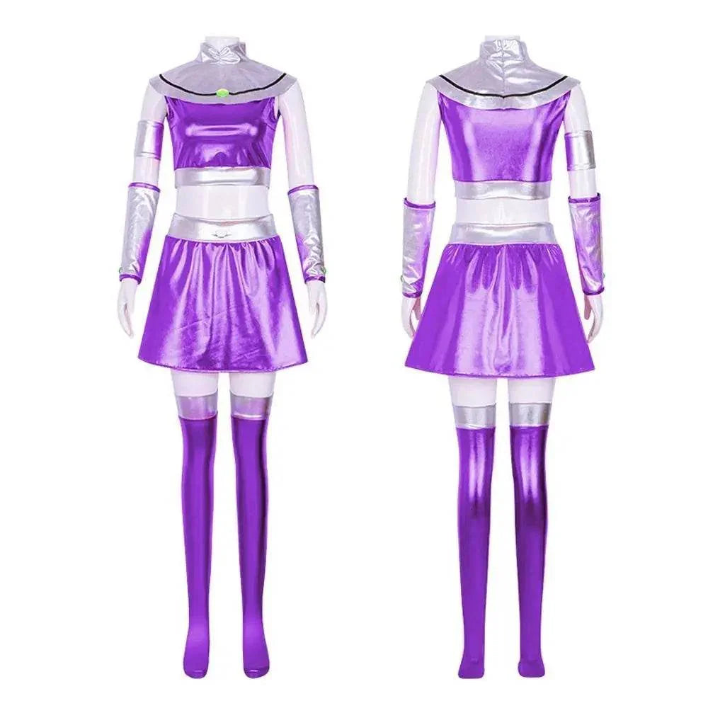 Teen Titans Cosplay Costume Princess Koriand'r Anime Suit Outfit Sets Up For Adults - Azufun