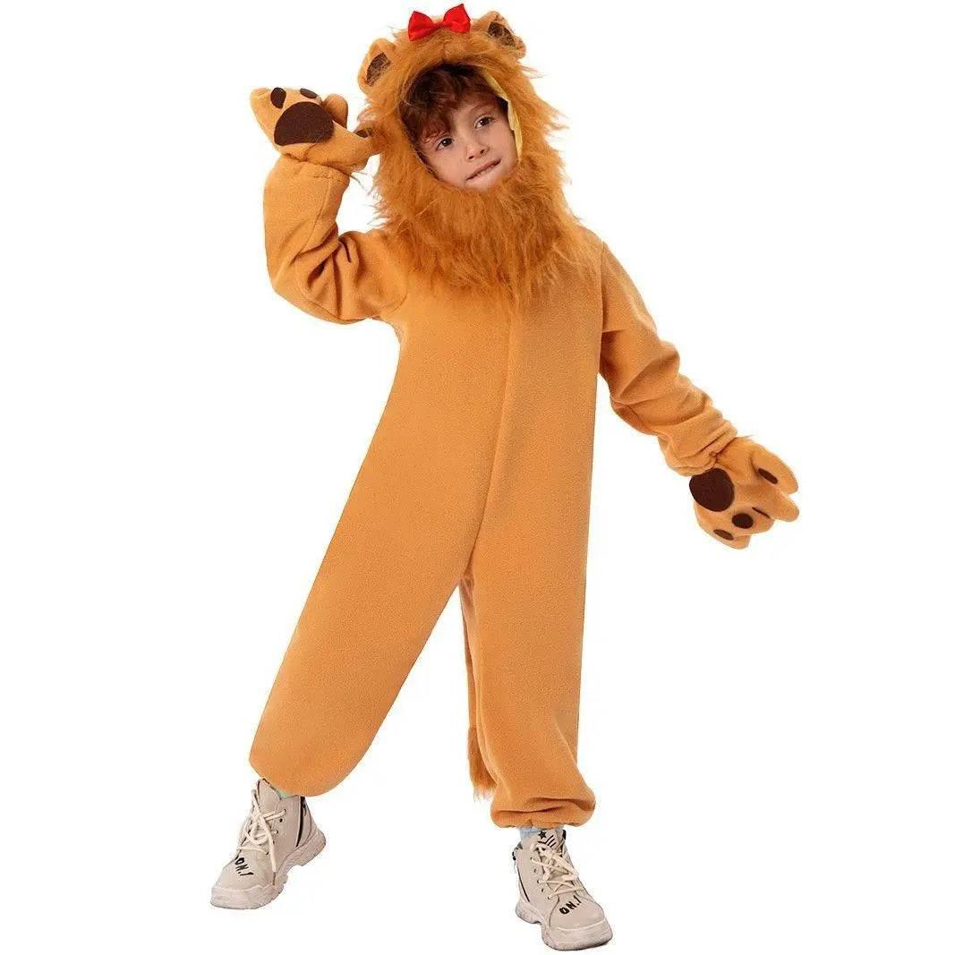 The Wizard of Oz Funny Little lion Child Costume Party kids Cosplay Halloween - Azufun
