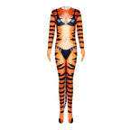 Tiger Stripes Animal Cosplay Zentai Costume Jumpsuit Bodysuit Outfits Adult - Azufun