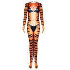 Tiger Stripes Animal Cosplay Zentai Costume Jumpsuit Bodysuit Outfits Adult - Azufun