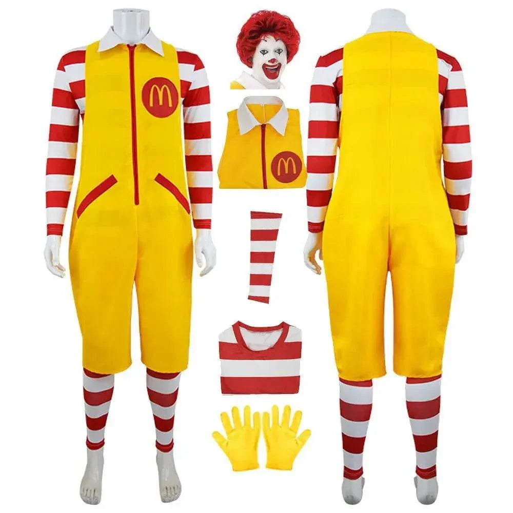 Uncle Ronald McDonald's Cos Costume Cosplay Uniform jumpsuits - Azufun