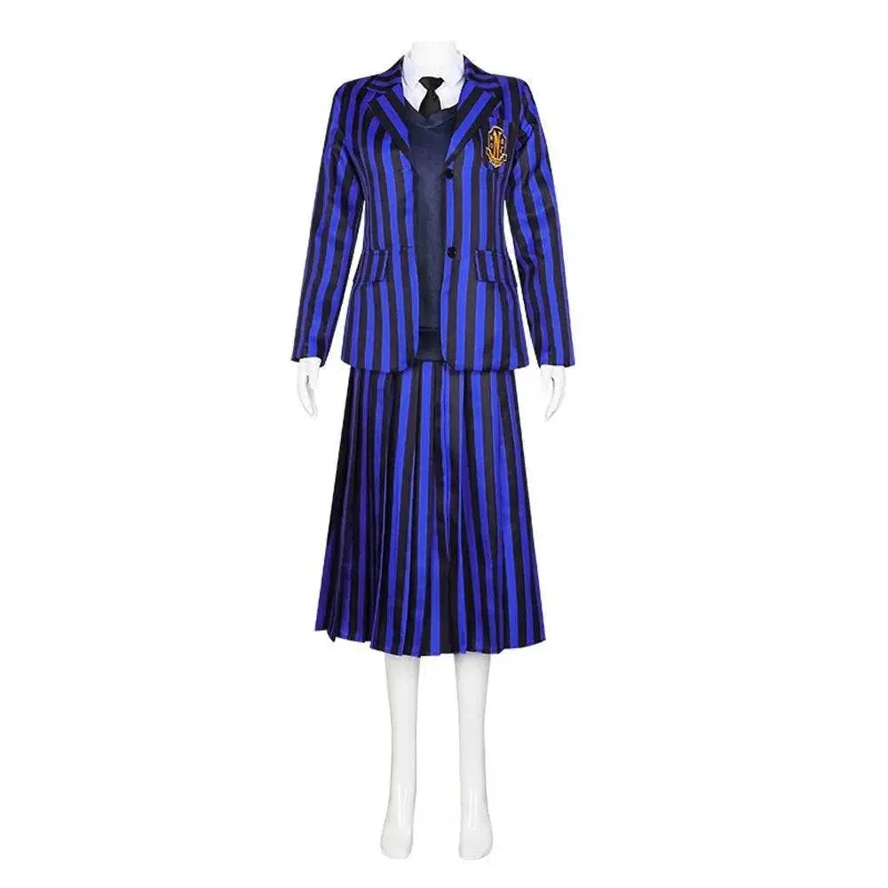 Wednesday Costume The Addams Family Cosplay Costumes Skirt Suit For Women - Azufun