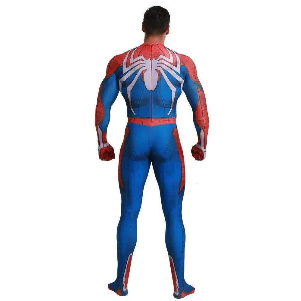 White Spider-Man PS5 PS4 Game Costume Cosplay Zentai Jumpsuit Halloween Party for Adult and kids - Azufun