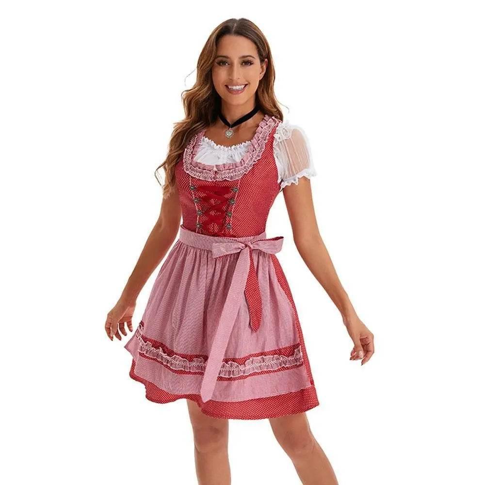 Women's Oktoberfest Munich Costume Festive Party Dress Outfit - Azufun
