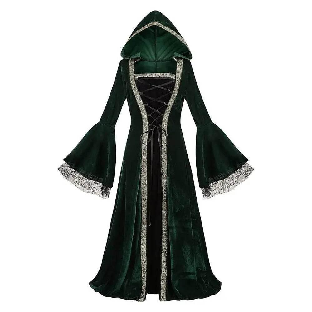 Womens Medieval Renaissance Costume Plus Size Medieval Role Play Dress - Azufun
