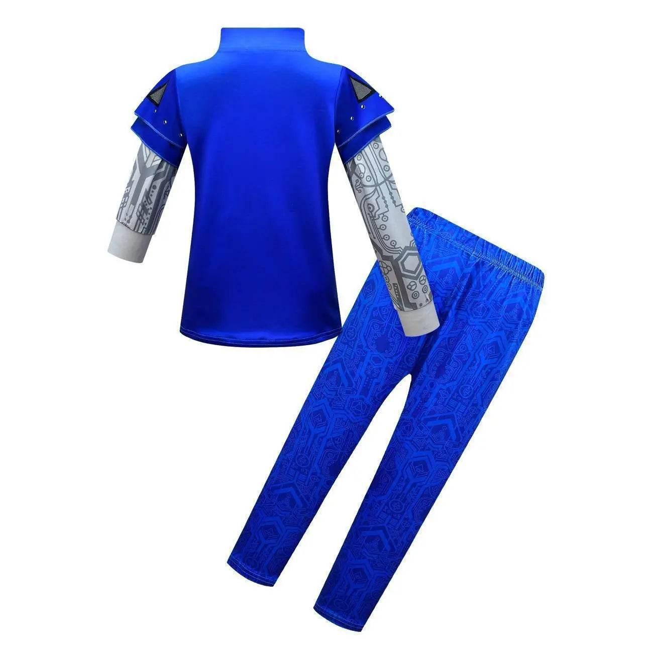 Zombies 3 Blue Cosplay Costume two piece set Bodysuit Outfits for kids - Azufun