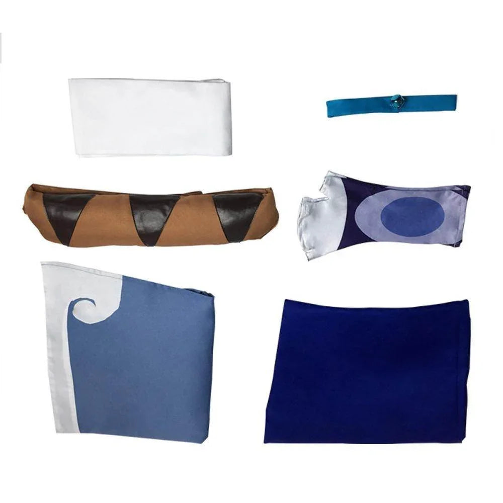 Anime Katara Avatar The Last Airbender Costume Party Carnival Cosplay Full Set - Azufun