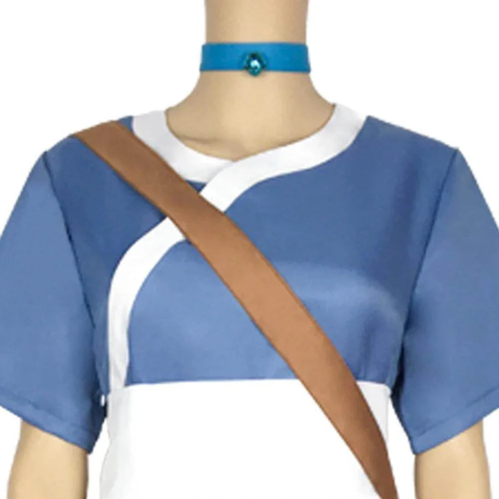 Anime Katara Avatar The Last Airbender Costume Party Carnival Cosplay Full Set - Azufun