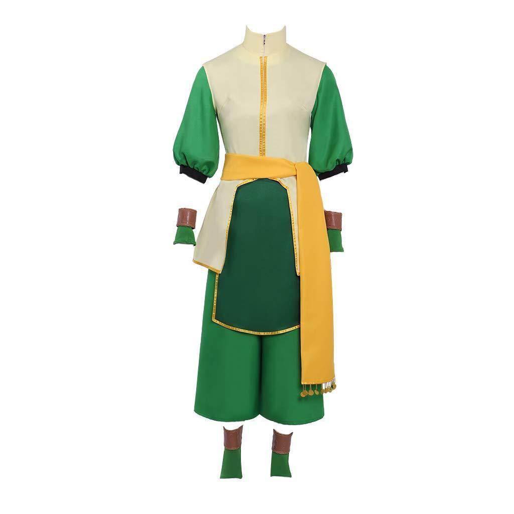 Anime Toph Beifong Avatar The Last Airbender Costume Party Carnival Cosplay Full Set - Azufun
