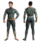 Aquaman Arthur Cosplay Zentai Jumpsuit Halloween Fancy Cosplay Costume - Azufun