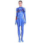 Avatar 2 Neytiri Battle Costume Tail Suit Unisex Jumpsuit Halloween Cosplay Zentai Bodysuit for Adult Kids - Azufun
