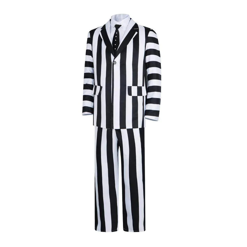 Beetlejuice 2 Michael Keaton Costume Party Halloween Suit - Azufun
