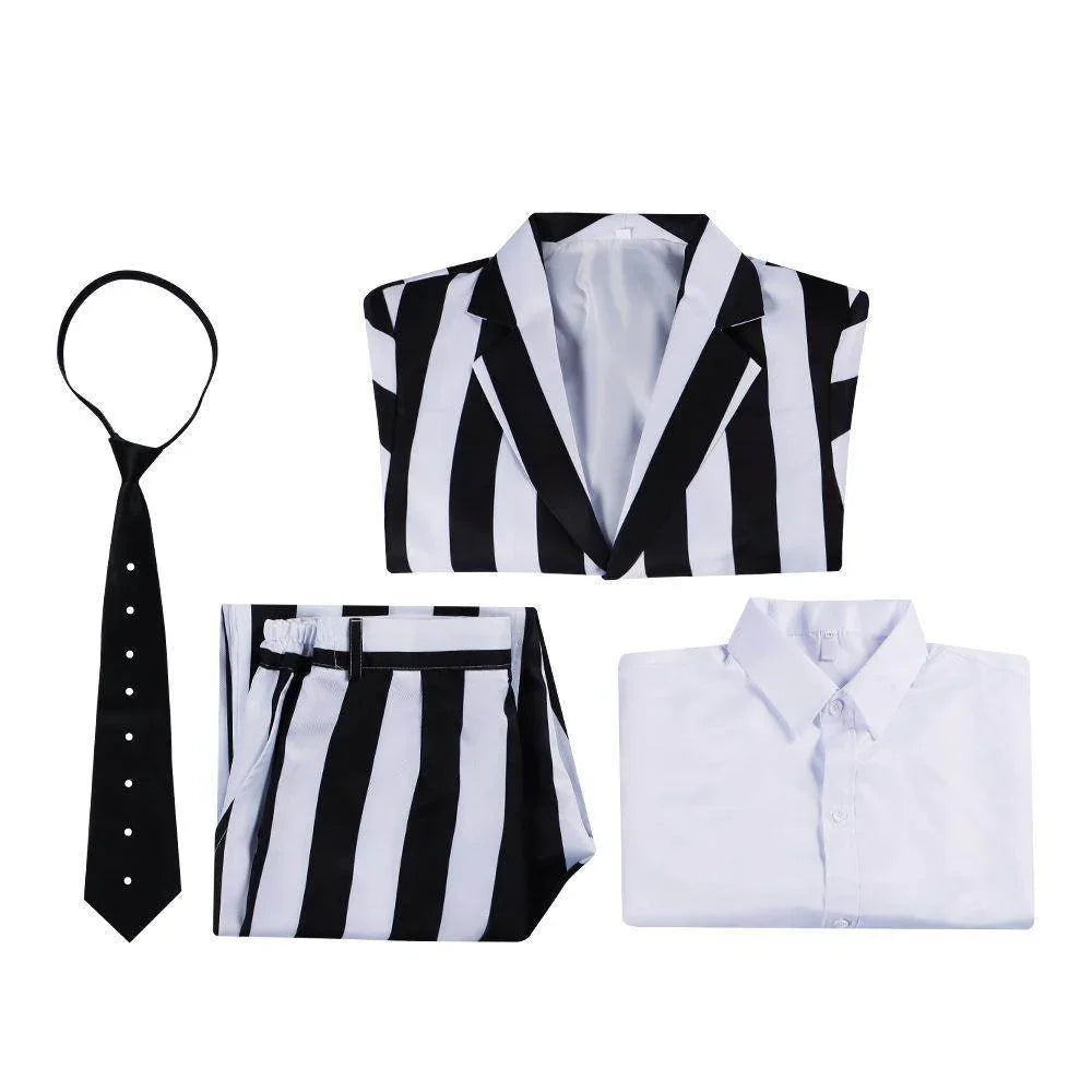Beetlejuice 2 Michael Keaton Costume Party Halloween Suit - Azufun