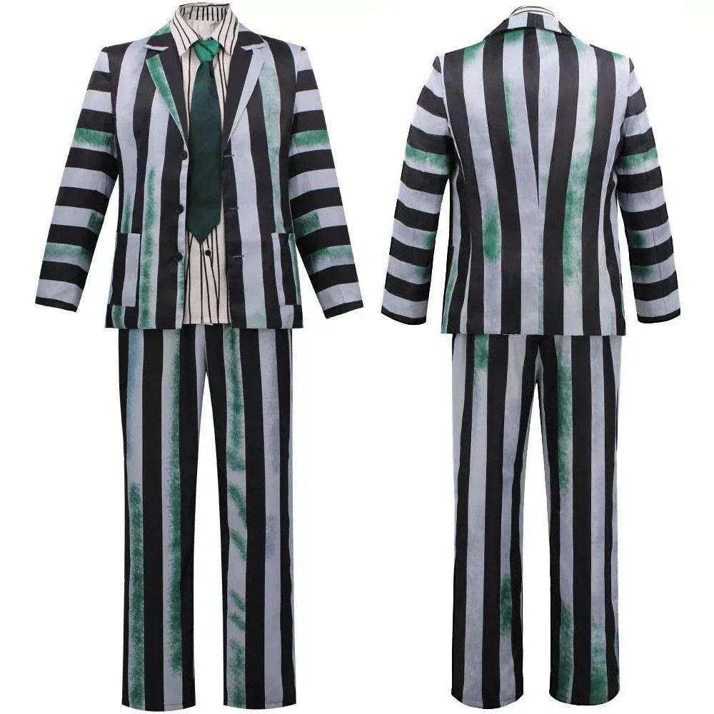 Beetlejuice 2 Michael Keaton Costume for men Party Halloween Suit - Azufun
