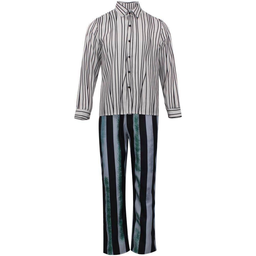 Beetlejuice 2 Michael Keaton Costume for men Party Halloween Suit - Azufun