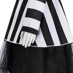 Beetlejuice Adult Kids Blazer Dress Costume For Women Girl - Azufun