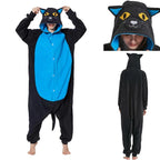 BuyBlue Cat Squirrel Kigurumi Animal Onesies Pajamas For Adult Now Cheaper With 3 - 5 Days Ship - PajamasBuy