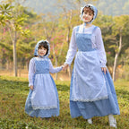 BuyBlue Check Farm Maid Cosplay Costume Dress Outfit For Mom and Me Now Cheaper With 3 - 5 Days Ship - PajamasBuy