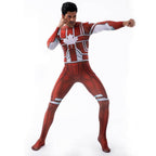 Captain Canuck Cosplay Costumes Jumpsuit Superhero Halloween Tights Zentai For Adult Kids - Azufun