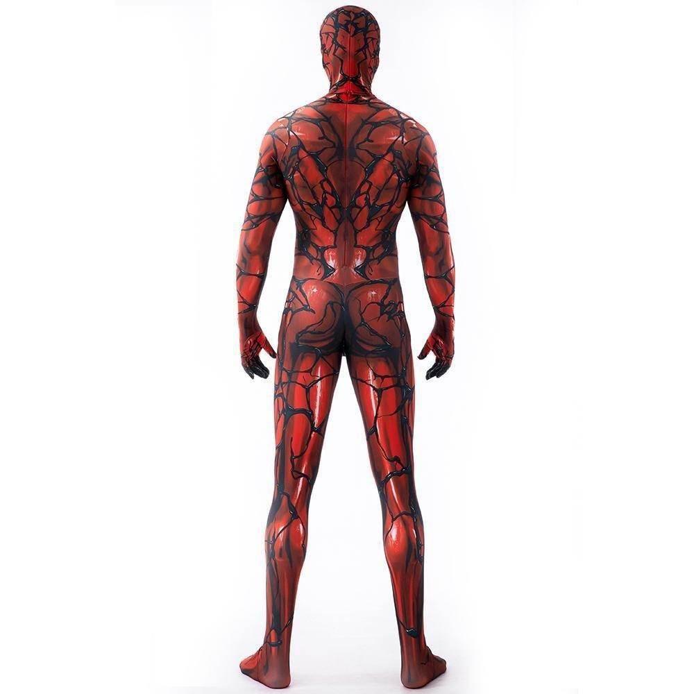 Carnage Red Rubies Venom Spider-Man Costume Cosplay Jumpsuit Superhero Bodysuit Halloween Suit Zentai For Adult Kids - Azufun