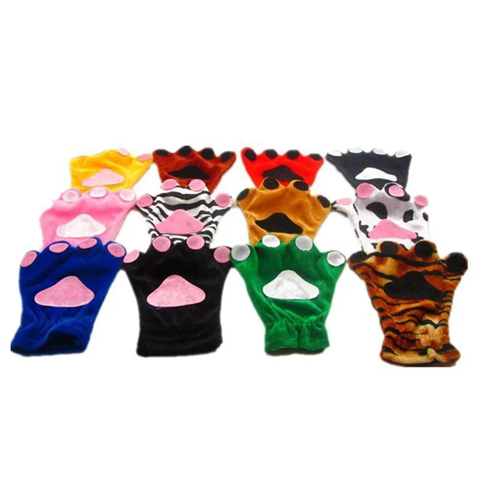 BuyChildren Fog Rabbit Claw Paw Fleece Kigurumi Gloves Now Cheaper With 3 - 5 Days Ship - PajamasBuy