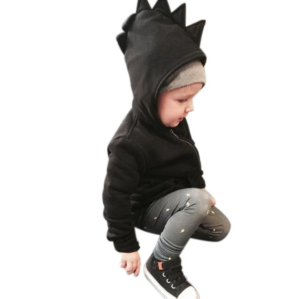 BuyChildren Spring Dinosaur Style Zipper Hooded Coat Jacket Now Cheaper With 3 - 5 Days Ship - PajamasBuy